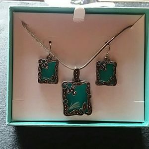 Necklace with matching earrings